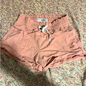 pink Hollister high waisted pajama shorts
